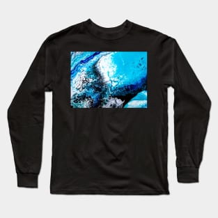 Blue Ocean Abstract Long Sleeve T-Shirt